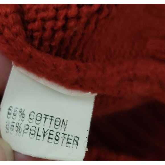 Angashion Leopard Pattern Sweater Medium -M Red/Cream - Picture 5 of 6